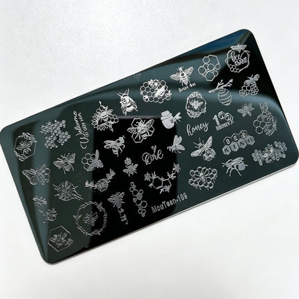 MouTeen263 Nail Stamping Plate Cursive English Word & Phrase Design Nail Art Template Romantic Letter Manicure Printing Tool