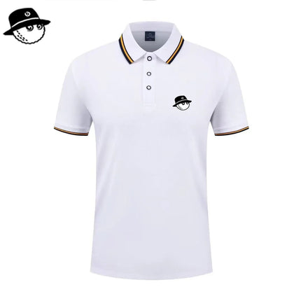 Men Summer Fashion Slim Fit Sport Short Sleeve 100% Polyester Polo Shirt Fake Pocket Decoration Casual Sport Golf Polo Shirt