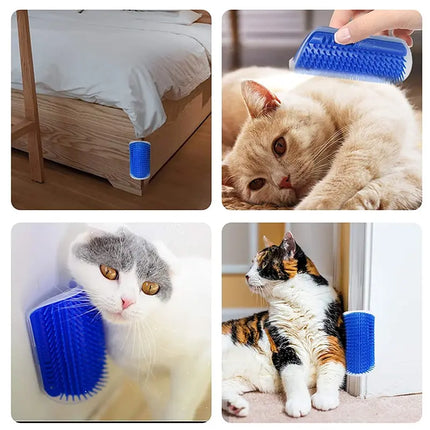 Massage Pet Cat Brush Corner Scrape Hair Removal Beauty Clean Corner Brush Removable Scratcher Comb for Kitten Cat - product