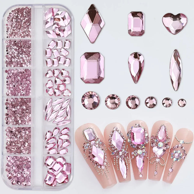 12 rejillas de medias perlas redondas abalorios 3D para uñas 1.5/2/2.5/3/4/5mm perlas blancas de espalda plana joyería de uñas artesanía de uñas pedrería de perlas