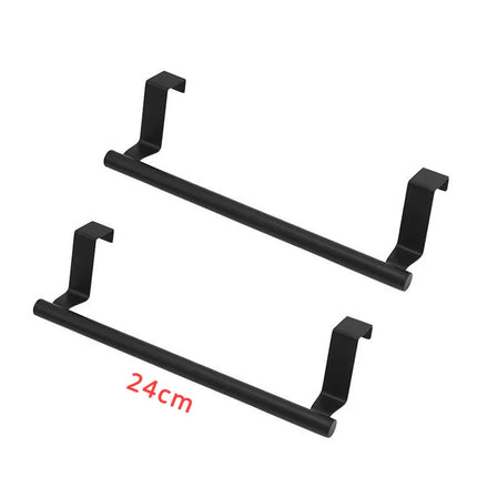 Towel Rod Steel Metal Wire Over Cabinet Towel Rack Storage Organizer Bathroom Door Hanging Towel Rack Punch-free Rag Hanger