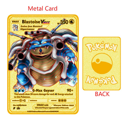 Pokemon Cards Flash Metal V EX GX Mega Card Pikachu Charizard Golden Vmax Card Collection Gift Kids Game Collection Cards
