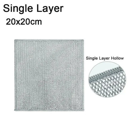 Rags For Kitchen Scrubber Wire Dishcloth Thickened Double-sided Metal Steel Cleaning Towel Pot Dish Washing Cloths - product