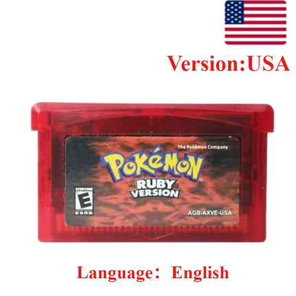 GBA Game Pokemon Series 32 Bit Video Game Cartridge Console Card Pokemon Emerald Ruby FireRed LeafGreen Sapphire Multi-language