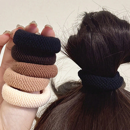 5/10 Mix Color High Elasticity Thickened Versatile Simple Scrunchies, Hair-Friendly (Random Color) Hair Ties Hair Rope