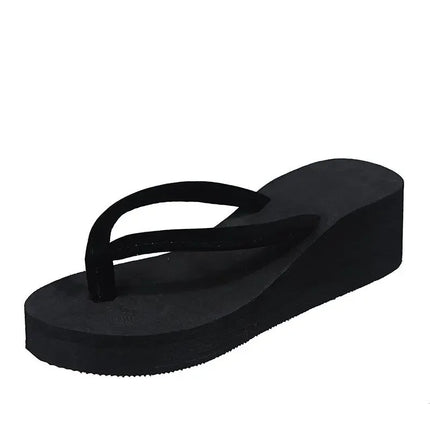 Women's Wedge Heel Flip-flops Summer Shoes Slippers 5CM  Beach Home Slippers Women's Flip-flops Foam Slippers