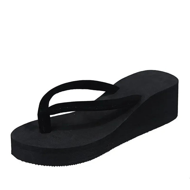 Women's Wedge Heel Flip-flops Summer Shoes Slippers 5CM  Beach Home Slippers Women's Flip-flops Foam Slippers