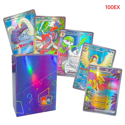 100pcs Pok é mon Card Pok é mon Card Full Flash Card English Version 100 Rare Card Game Battle