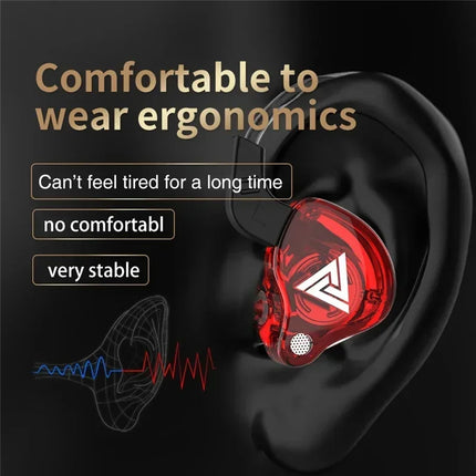 Original QKZ AK6 In Ear Earphone 6 Dynamic Driver Unit Headphone With Mic Stereo Sports HIFI Subwoofer Headset - product imag