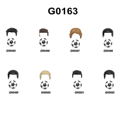 Building Blocks G0163 Assemble Bricks Football Players Parts Gifts Presents