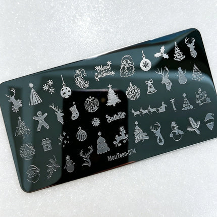 MouTeen263 Nail Stamping Plate Cursive English Word & Phrase Design Nail Art Template Romantic Letter Manicure Printing Tool