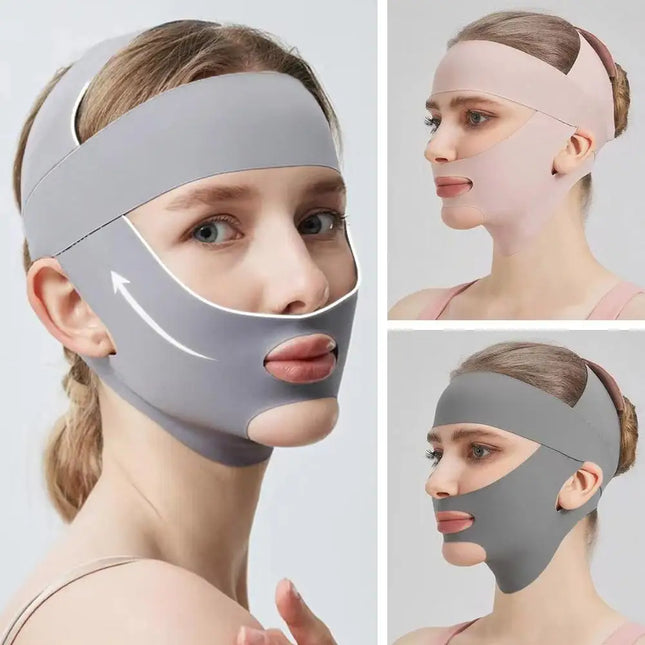 Face Sculpting Sleep Mask Breathable Elastic Lifting Tightening Mask Skin Care Slimming Strap Chin Up Mask Woman