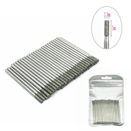 50pcs Diamond Nail Drill Cuticle Clean Bit Set Manicure Electric Cutter Bits Accessories Dead Skin Remove Tool