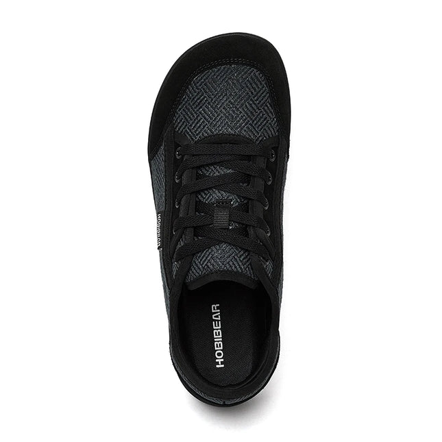 HOBIBEAR Unisex Barefoot Shoes Wide Toe Minimalist Zero Drop Walking Sneakers Lace-Up Outdoor Lightweight Casual Shoes
