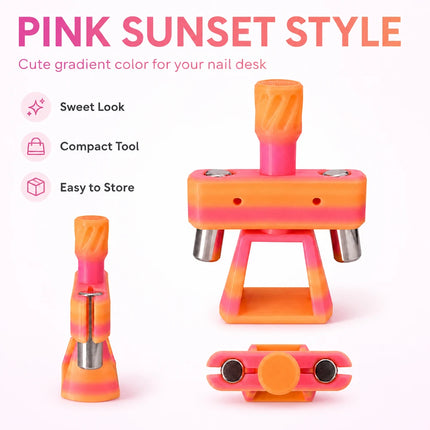 Nailpop Professional Upgraded Magnetic Wand for Cat Eye Nails DIY 3D Glass Bead Effect Nail Art Tool Mint Lime Pink Sunset 1pc