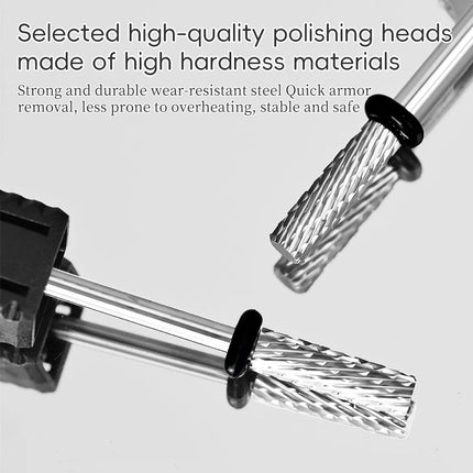 KANIU 1PCS Tungsten Steel Nail Drill Bits Hand Care Nail Removal Buffing Head For Nail Removal Shaping And Filing In Nail Salons