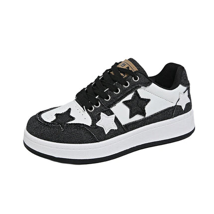 Summer Women's Sneakers New Star Thick Bottom Flat Patchwork Color Ladies Casual Shoes Fashion Anti-slip Women Vulcanize Shoes