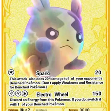 English Version Pokemon Metal Card Anime Figure Pikachu Charizard Mewtwo Battle Trading Game Collection Cards Model Toy Gifts