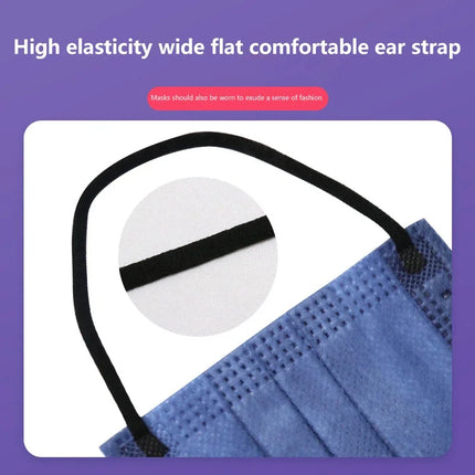 50Pcs 3/4 Layer Mask Face Masks Melt Blown Cloth Disposable Safety Anti-Dust Protective Masks Adults Non-wove Earloop Masque