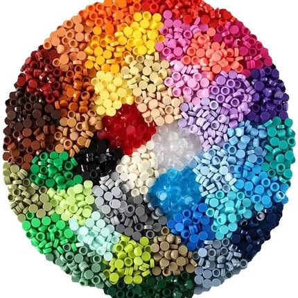 1000pcs/lot Tile 1x1 Round 98138 Special Brick MOC Building Block Small Particle Bricks Parts Compatible with 98138 LOGO Toys