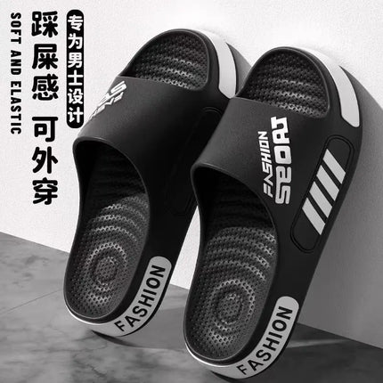 Big Size 48-49 Men Slippers Summer Flat Sole Home Slippers For Women Man Open Toe Trend Slides Couple Light Beach Shoes Sandals
