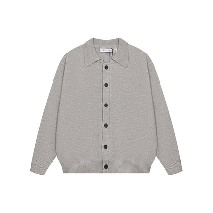 Top Quality Oversized Button Lapel Cardigan Men Women Black Dark Gray Casual Fashion Couple Our Legacy Knitted Sweater With Tag