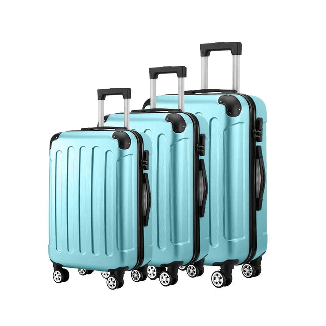 Classic Trolley 3 pcs Vintage Suitcase 20 24 28 inch 3 in 1 Set Travel Luggage Unisex Bag Corner 360 Universal Optional Wheels