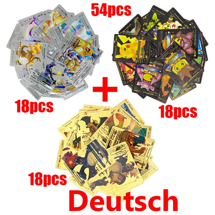 81-36Pcs Pokemon Cards German Spanish French English Vmax GX Energy Card Pikachu Rare Collection Battle Trainer Boys Gifts Toys