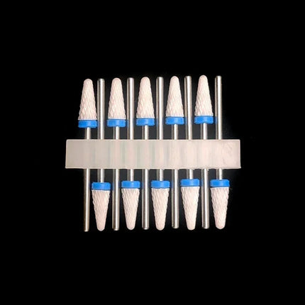 10 Ceramic Drill Bits, Milling Cutters, Rotating Nail Polish Grinding Machine Accessories, Overflow Removal Tool Accessories