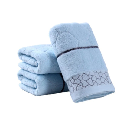 Lilac Cotton Towels Set - 1/4/6pcs 34x74cm/70x140cm Quick-Dry Thickened Bath Towels Embroidered for Adult Hotel Home Bathroom