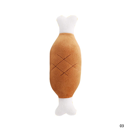 1Pc Pet Toys Fruit Animals Cartoon Dog Toy Stuffed Squeaking Cute Plush Puzzle for Dogs Cat Chew Squeaker Squeaky Toy