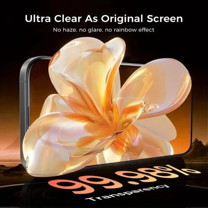 Dust Free Easy Installation HD Screen Protectors For iPhone 18 Pro Max 17 Pro Max 16 Pro 15 14 13 12 11 XR X Air Tempered Glass