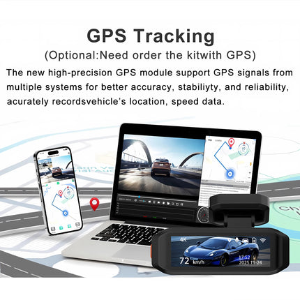 ADAS 4K+2.5K Car Front Dash Cam Mini WIFI GPS DVR Black Box Room With 24H Parking Monitor Night Vision  Rear View Camera Optio