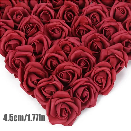 20~200pcs Foam Rose Artificial Flowers Head Teddy Bear Rose Handmade DIY Gift Decoration Wedding Valentines Day Home Decor