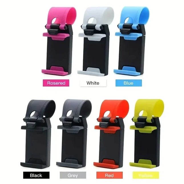 New Universal Car Phone Bracket Car Steering Wheel Car Navigation Rack Telescopic Clip Mobile Phones Car Phone Holder