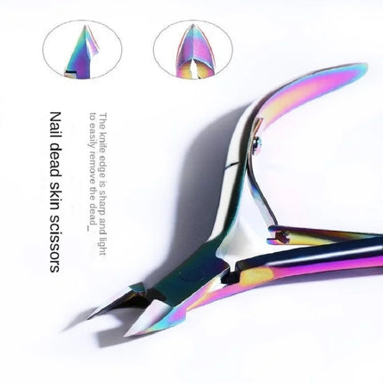 Colorful Nail Cuticle Nipper Clipper 1 Pcs Colorful Scissor Plier Dead Skin Remover Clear Nail Art Tool for Beauty Salon