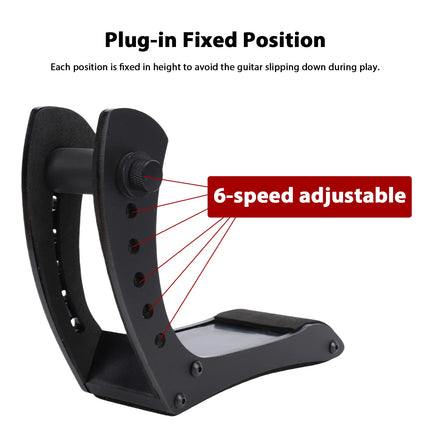 Electric Guitar Support Stand Holder Acrylic Clamp Sponge Pads 6 Position Height Adjustable Vertical Guitar Rack Stand