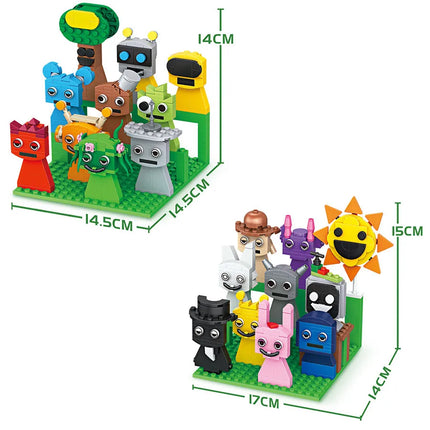 9pcs MOC Figures Building Blocks Set Horror Game Figure Bricks Toys for Kid Xmas Easter Gift Music Box
