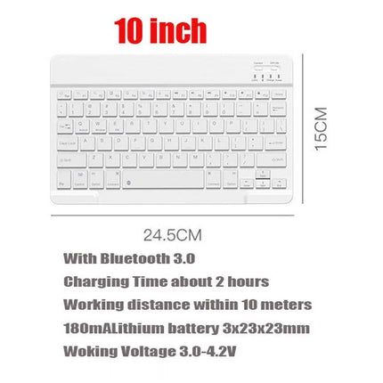 With Bluetooth Keyboard Mouse For Tablet Pc 78Key 10inch Rechargeable Wireless Keyboard 1200dpi Mice Set Combo For - product