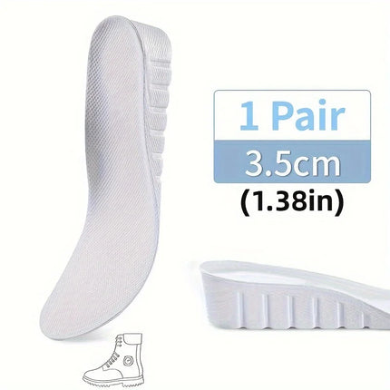 1 Pair New White Invisible Height Increase Insoles EVA Soft Light Shoes Sole Pad for Men Women