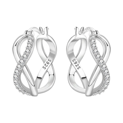 925 Sterling Silver Star Moon Heart Shape Earrings Jewelry Versatile Hoop Earrings For Women Jewelry Fine Birthday Party Gifts