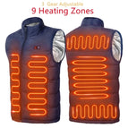 9 areas heated blue / XXXL