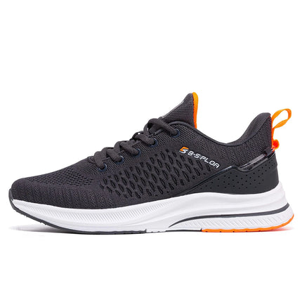 Baasploa New Men Knit Casual Walking Shoes Breathable Trendy Sneakers Original Light Shock Absorption Male Tennis Shoes