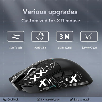 ATTACK SHARK X11 Mouse Grip Tape Skate Handmade Sticker Non Slip Suck Sweat Anti-Slip Sticker For ATTACK SHARK X11 - product