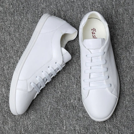 Lightweight Comfy Men Casual Footwear Genuine Leather White Shoes Youth Fashion Trend Tenis Masculino Street Style Hot Sale Flat