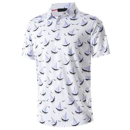 Flower Tree Leaf 3D Printed Casual Polo Shirt For Men Hawaii Vacations Oversized Short Sleeves T-shirt Summer Trend Lapel Tops