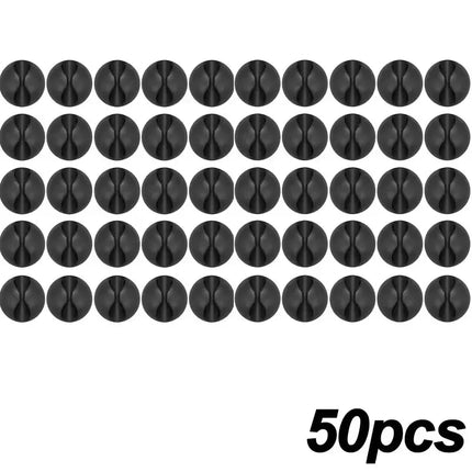5/50Pcs Mini Cable Winder Organizer USB Charging Cable Clips Desk Tidy Organiser Wire Cord Holder Protectors In Home Office Car