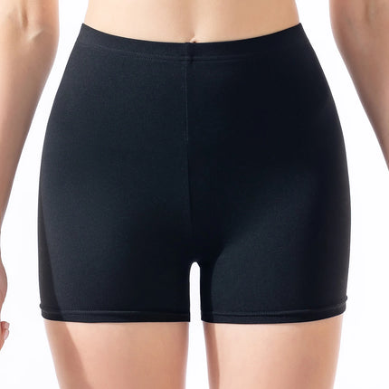 Black base shorts for women to wear as outerwear in summer High-waisted tight elastic and leak-proof wide-leg hot pants