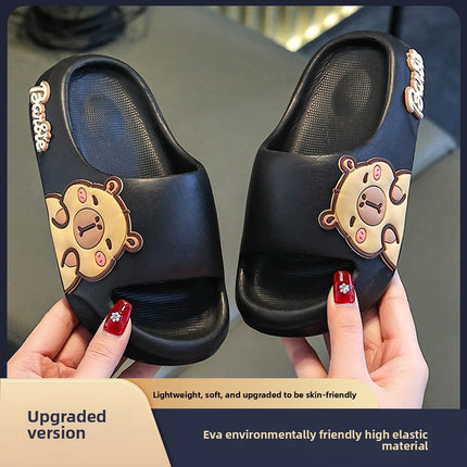 Children Slippers Cute Cartoon Girl  Home Slippers 2-16 Years Old Capibala Boys Non Slip Soft Soled Bathroom Slippers