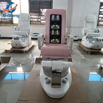 XinSheng Foot Bath Nail Chair Pedicure Chairs with Electric Back Massage Salon SPA Foot Massage Manicure Furniture Sofa Material